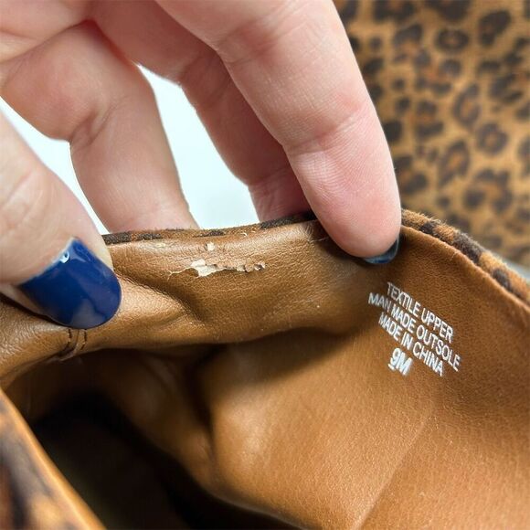 Ann Taylor LOFT Women's Brown Leopard Print Ankle Booties Size 9 Back Zipper - Picture 11 of 13